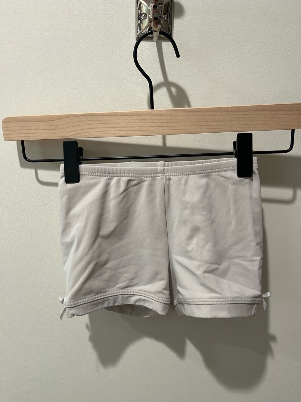 Girls White Monkeybar Stretch Shorts